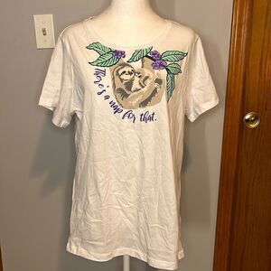 🆕 Vera Bradley sloth tshirt‎ size XL BIN C